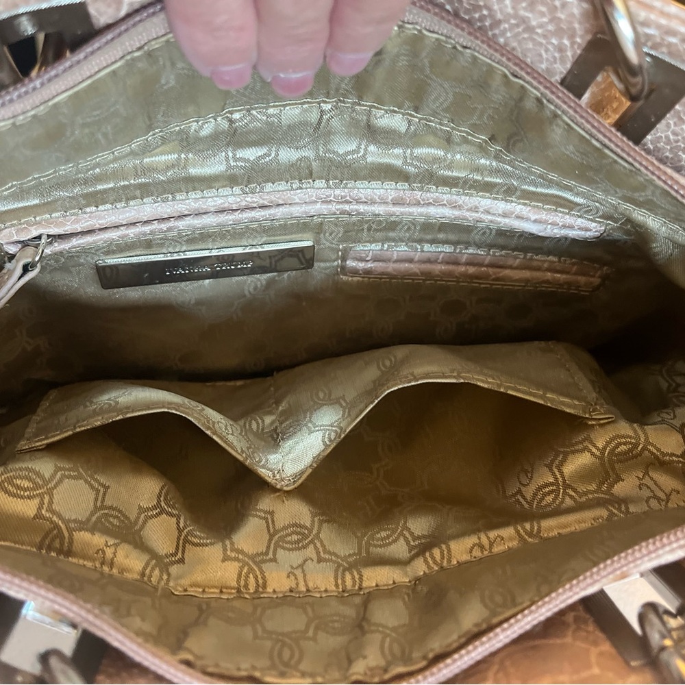 Ivanka Trump Vintage Y2K Tan Two Way Crossbody Bag with Chain Strap EUC - Picture 14 of 14
